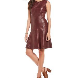 Antonio Melani Luxury Collection Erika Genuine Leather Dress, Size 10